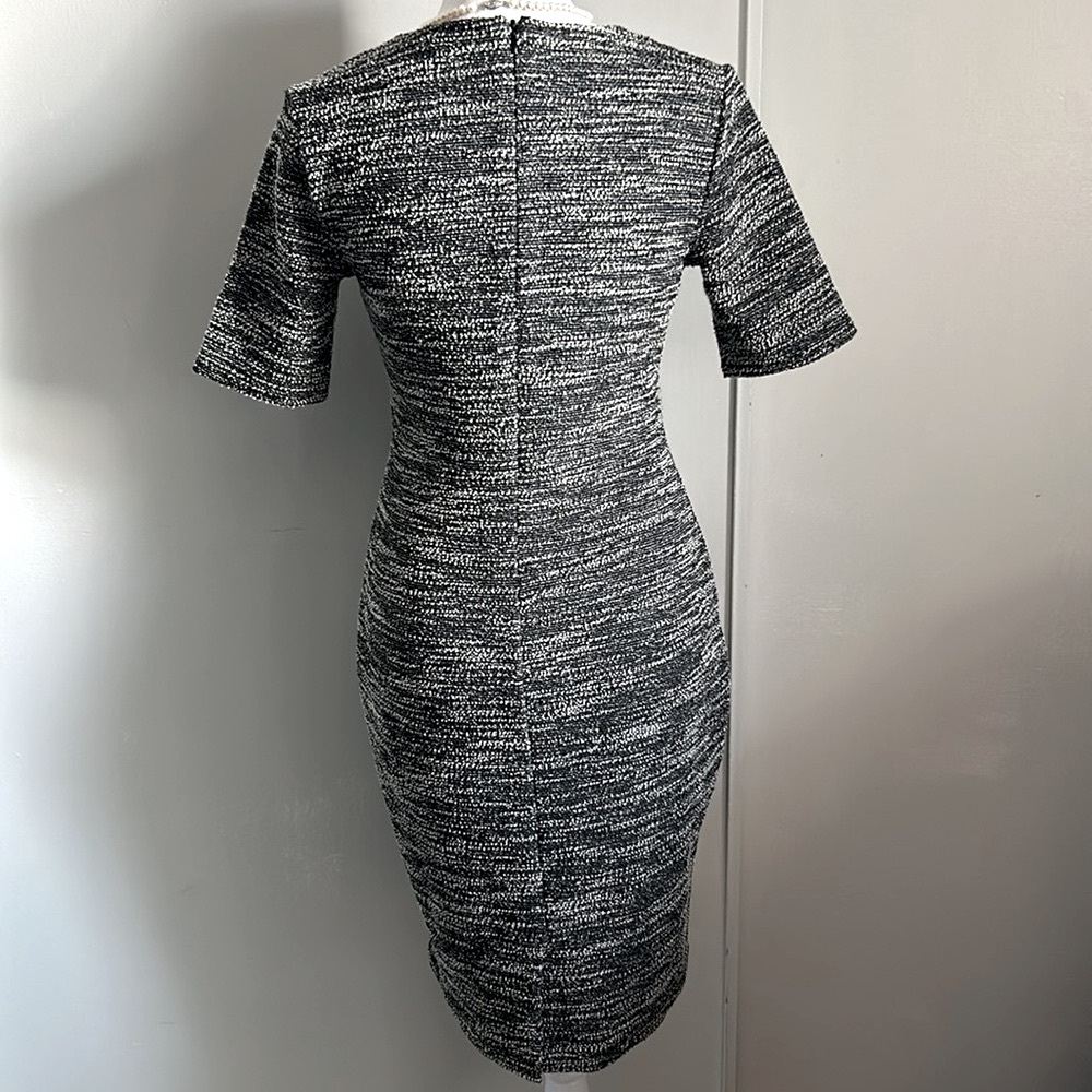Banana Republic Women’s Boucle Tweed Textured Short Sleeve Midi Dress - Picture 5 of 7